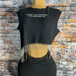 Black Shirt with Bling